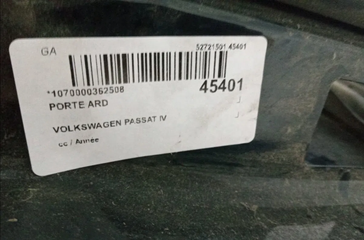 Porte arrière droite Volkswagen PASSAT B6 Variant (3C5) 2.0 tdi (2005-2010) 5 portes occasion
