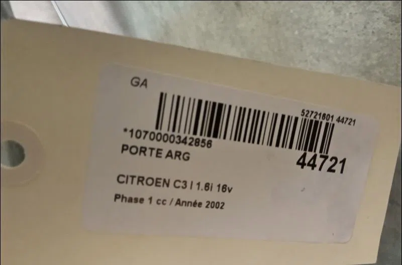 Porte arrière gauche Citroen C3 I (FC_, FN_) 1.6 16v (2002-2010) 5 portes occasion