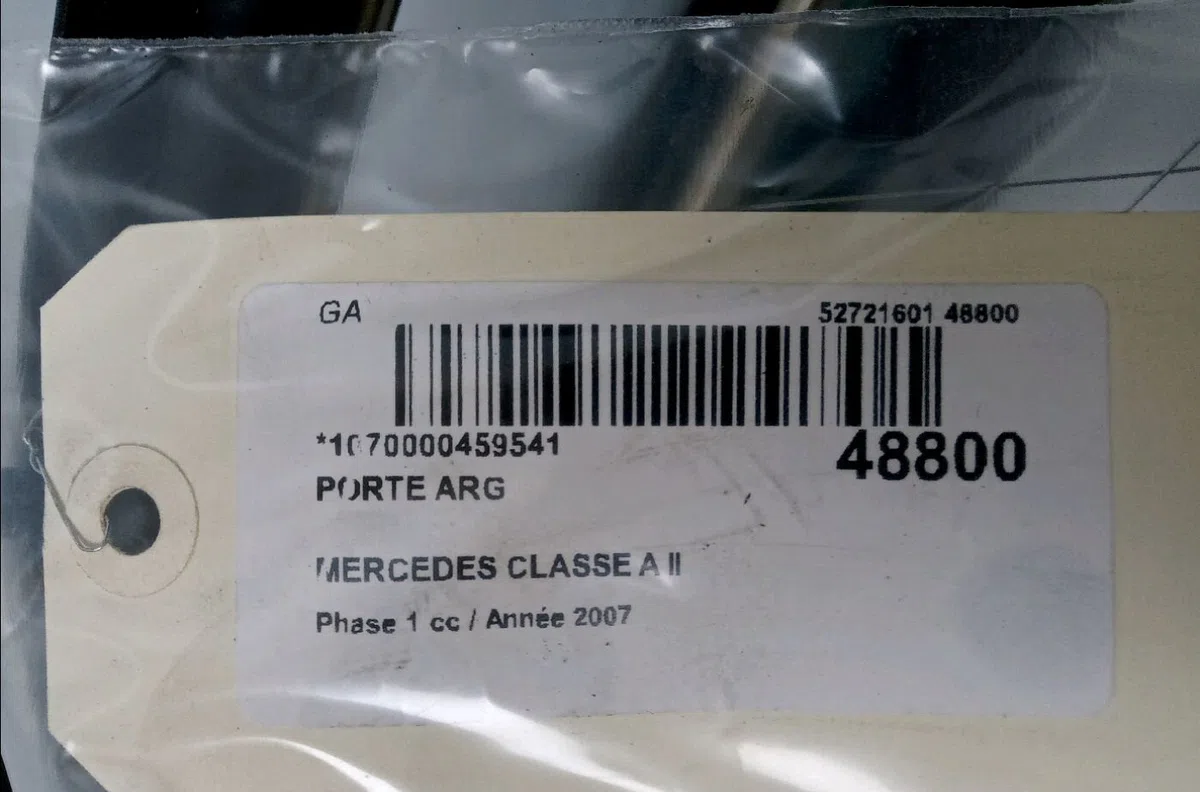 Porte arrière gauche Mercedes-benz CLASSE A (W169) A 180 (169.032, 169.332) (2009-2012) occasion