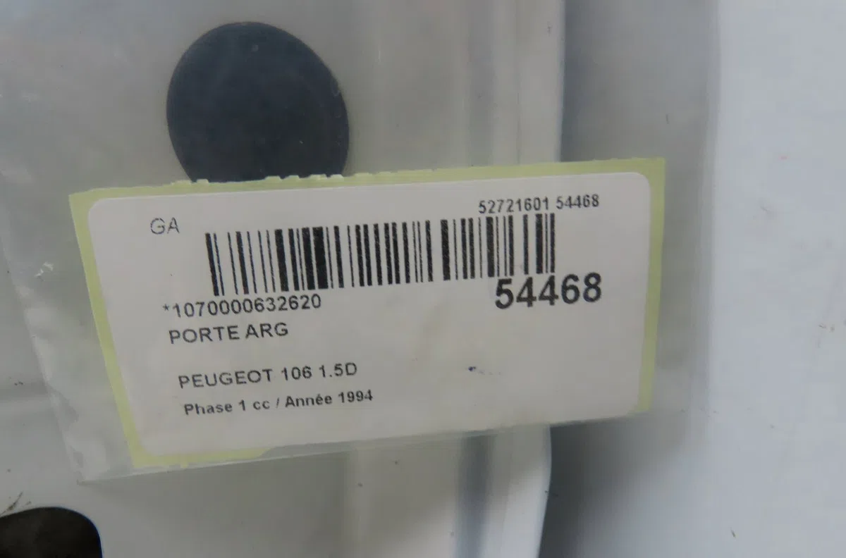 Porte arrière gauche Peugeot 106 II (1A_, 1C_) 1.5 d (1998-2004) 3 portes occasion