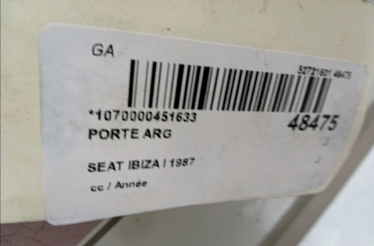 Porte arrière gauche Seat IBIZA I (21A) 1.2 (1984-1993) occasion