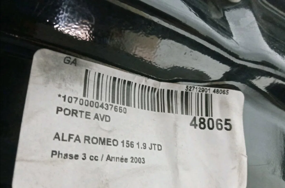 Porte avant droite Alfa romeo 156 (932_) 1.9 jtd 16v (932axe00) (2002-2005) 4 portes occasion