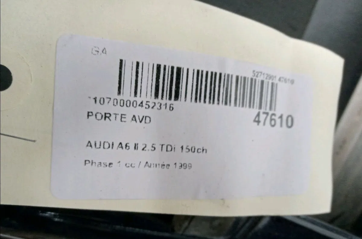 Porte avant droite Audi A6 C5 (4B2) 2.5 tdi quattro (1997-2005) occasion