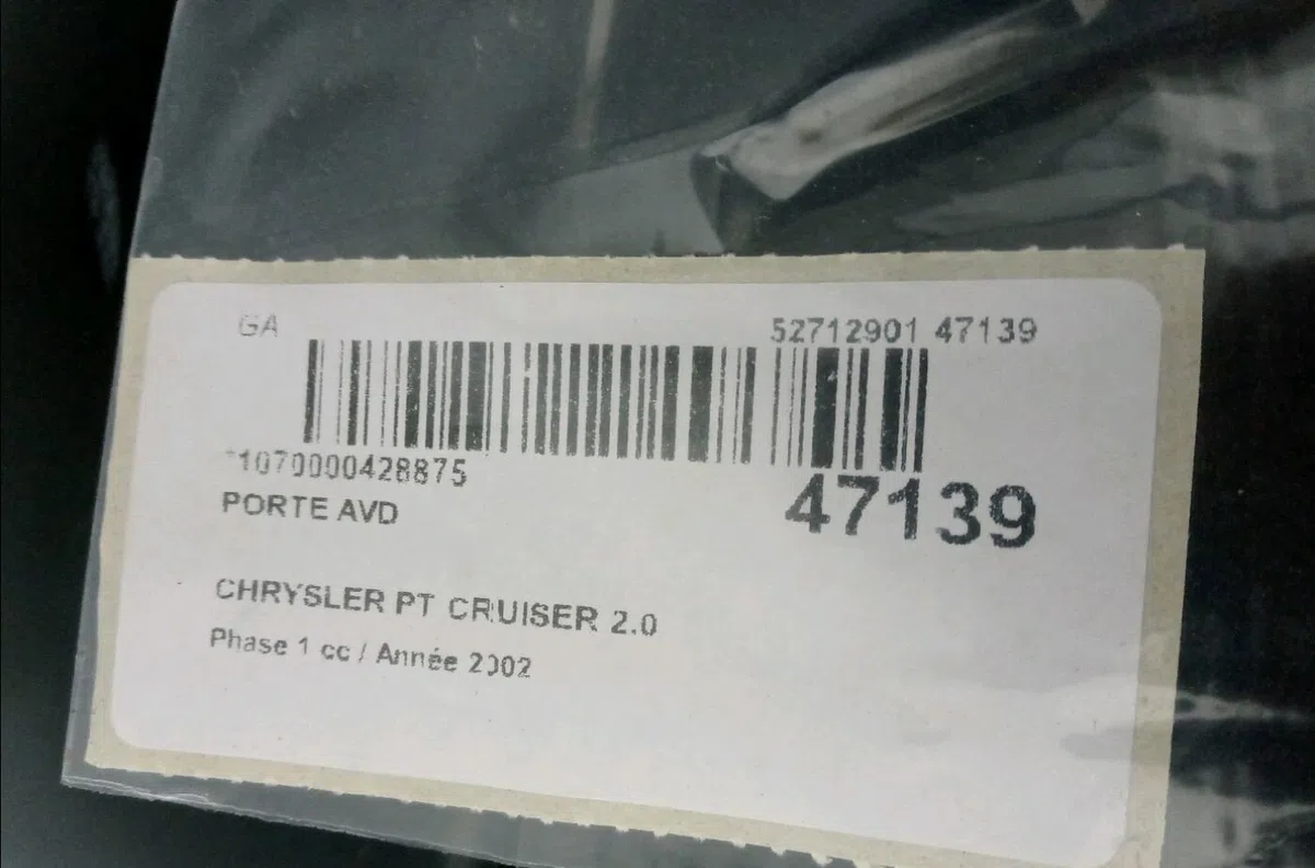 Porte avant droite Chrysler PT CRUISER (PT_) 2.0 (2000-2004) occasion