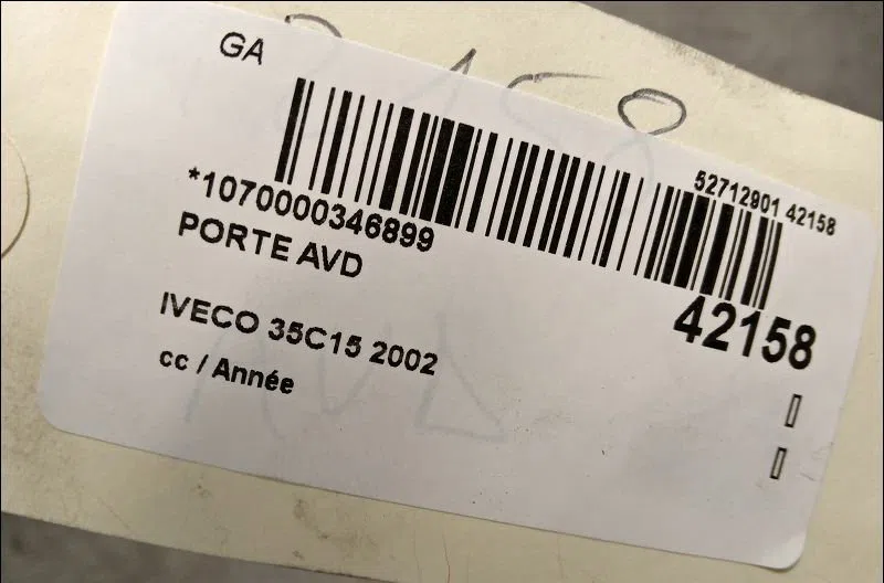 Porte avant droite Iveco DAILY III Camionnette 35 s 15 v, 35 c 15 v (a6hcv3b2, a6hbv4b2, a6hc41b2,... (2002-2007) occasi