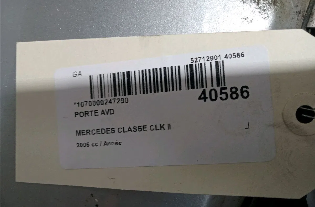 Porte avant droite Mercedes-benz CLK Décapotable (A209) Clk 320 cdi (209.420) (2005-2010) occasion