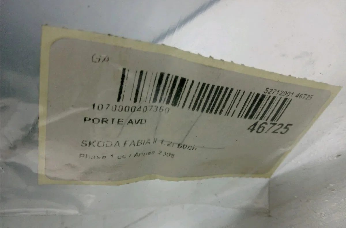 Porte avant droite Skoda FABIA II (542) 1.2 (2006-2014) occasion