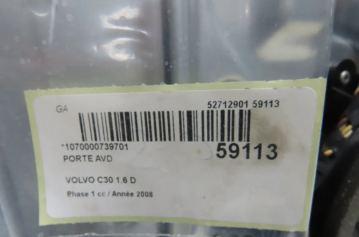 Porte avant droite Volvo C30 (533) 1.6 d (2006-2012) occasion