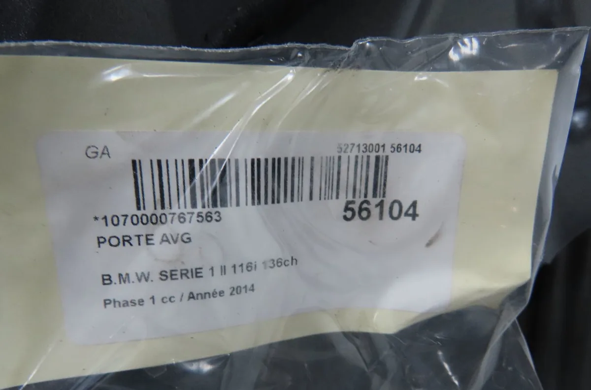 Porte avant gauche Bmw 1 (F21) 116 i (2011) occasion