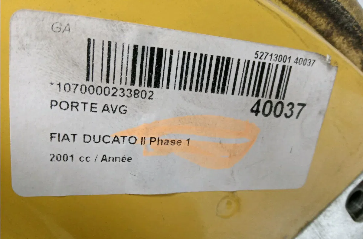 Porte avant gauche Fiat DUCATO Camionnette (230_) 1.9 d (1994-2002) occasion
