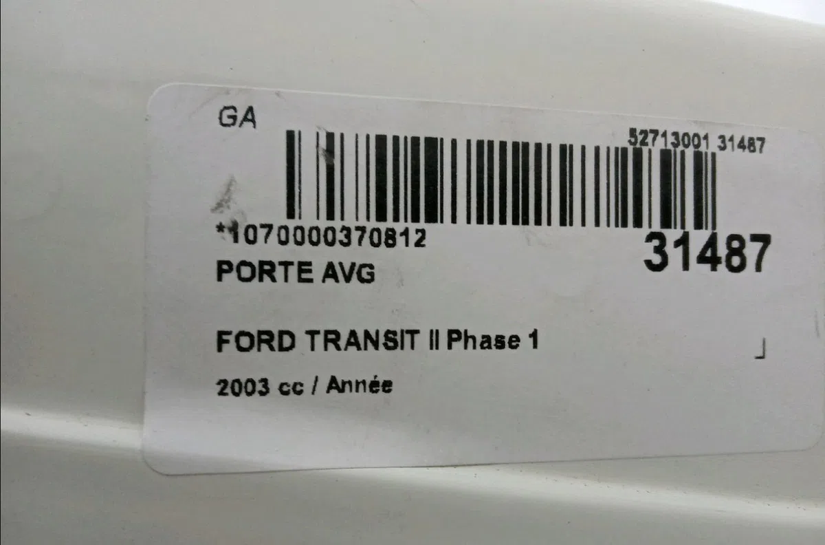 Porte avant gauche Ford TRANSIT Camionnette (FA_ _) 2.4 tde (2001-2006) occasion