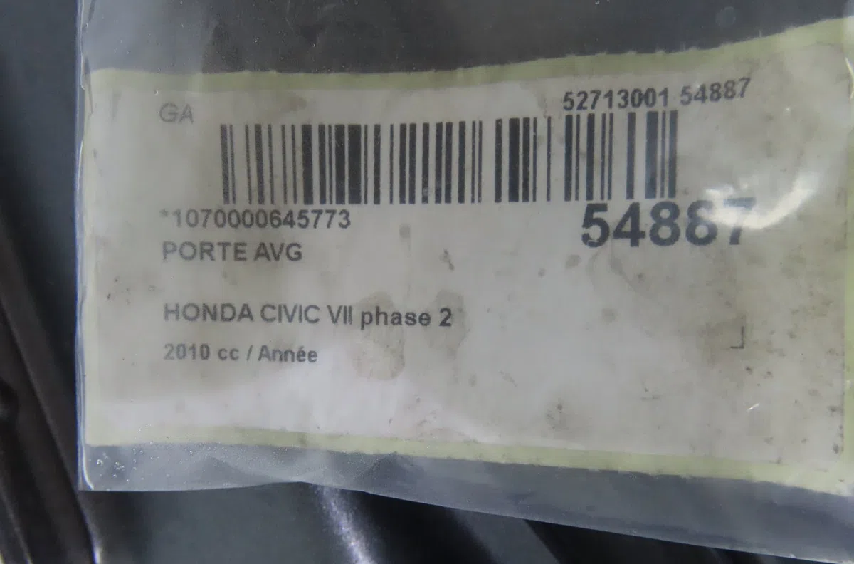 Porte avant gauche Honda CIVIC VIII Hatchback (FN, FK) 1.4 (fk1, fn4) (2008) occasion