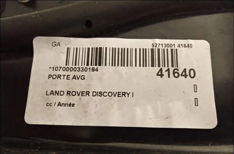 Porte avant gauche Land rover DISCOVERY III (L319) 2.7 td 4x4 (2004-2009) occasion