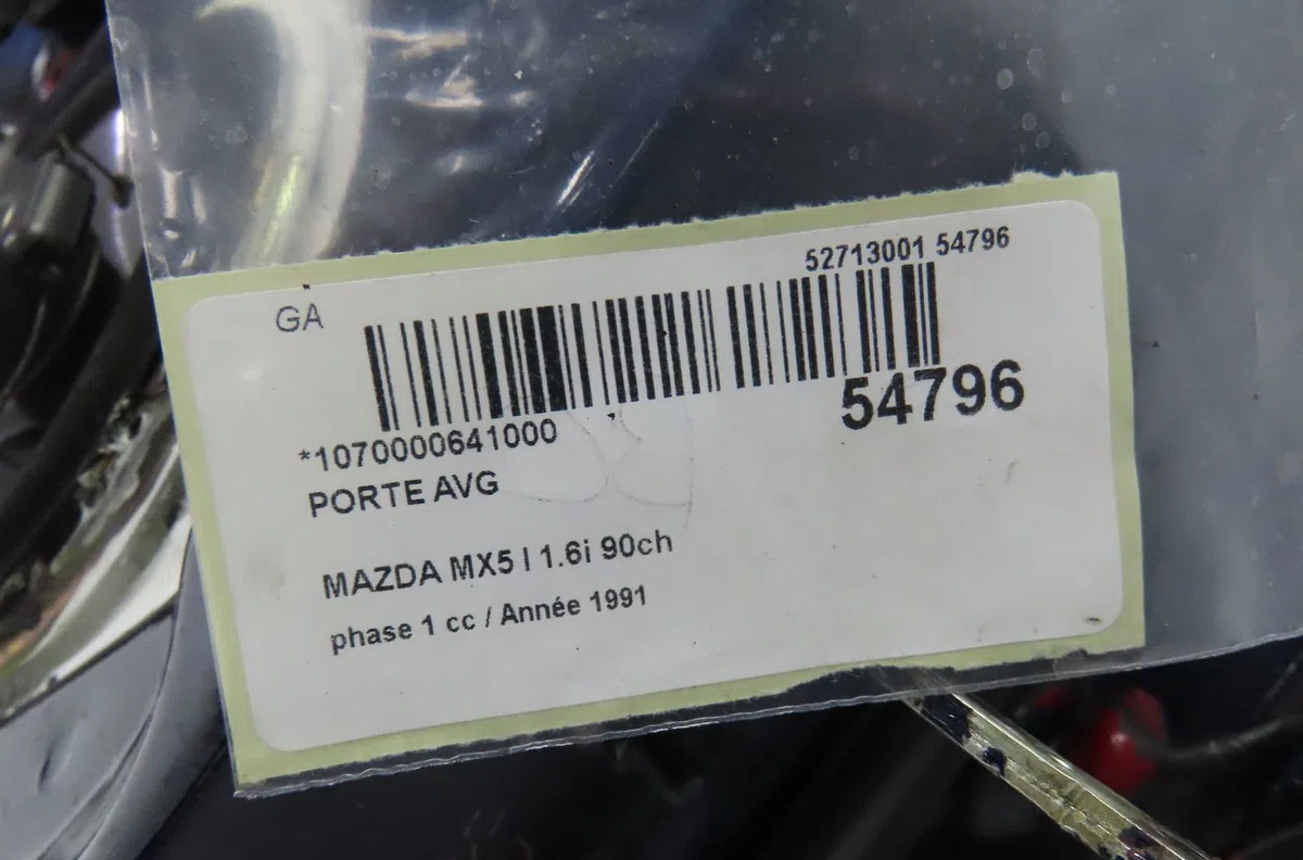 Porte avant gauche Mazda MX-5 I (NA) 1.6 (na6c) (1990-1994) occasion