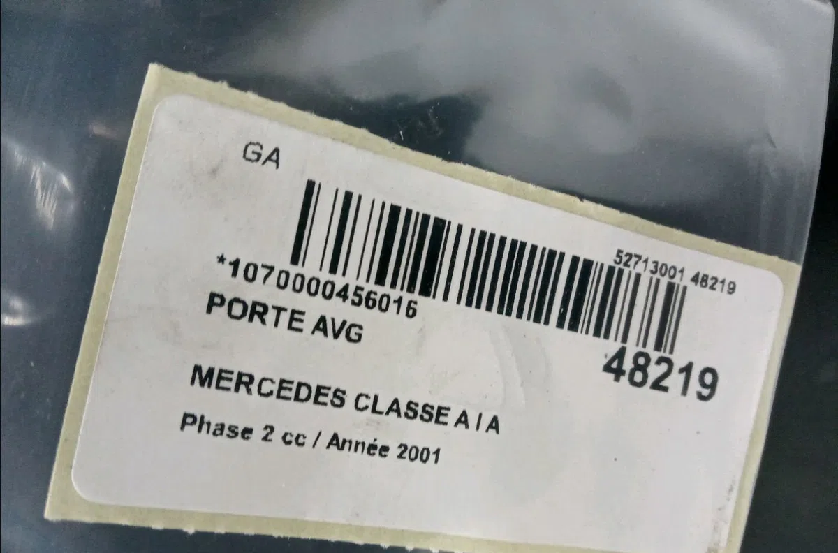 Porte avant gauche Mercedes-benz CLASSE A (W168) A 170 cdi (168.009, 168.109) (2001-2004) occasion