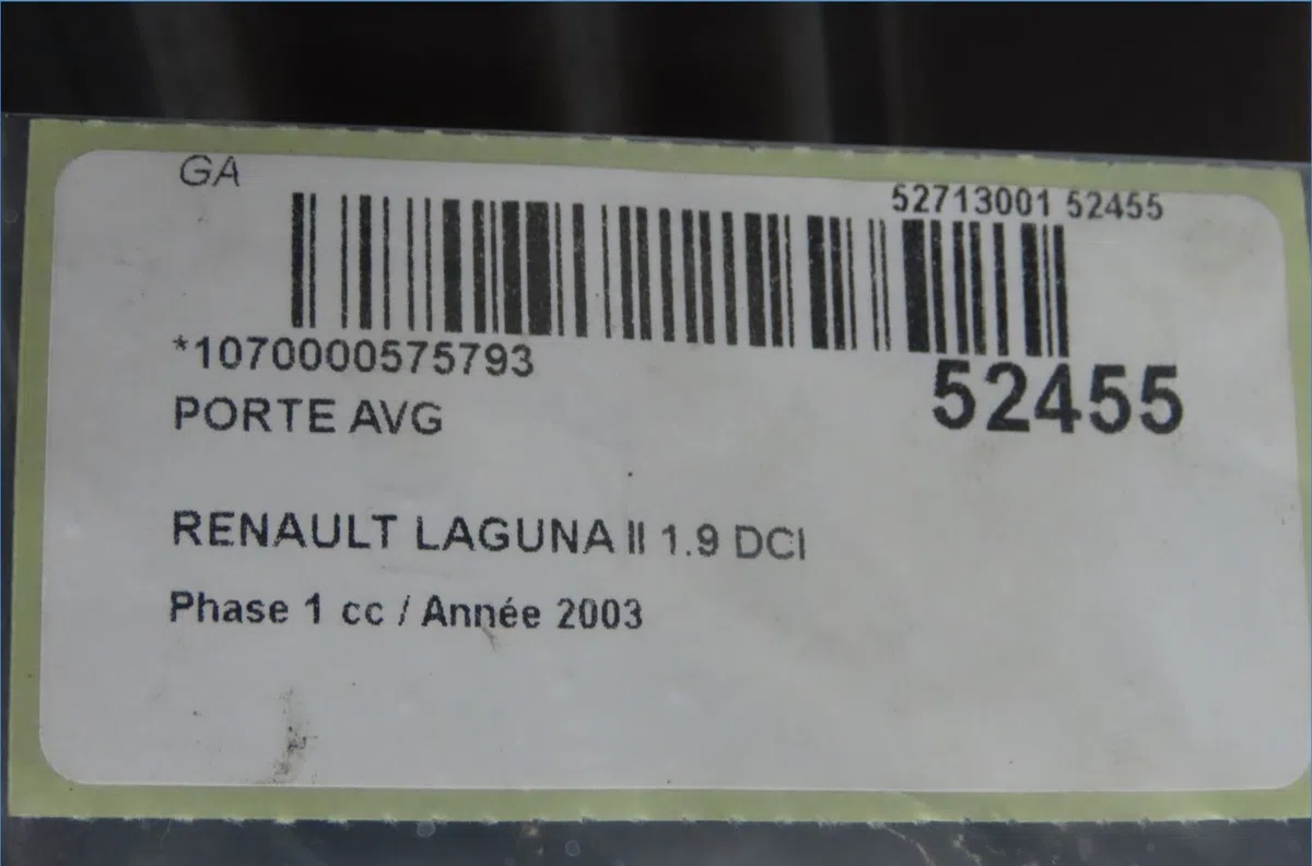 Porte avant gauche Renault LAGUNA II (BG0-1_) 1.9 dci (bg08, bg0g) (2001-2007) occasion