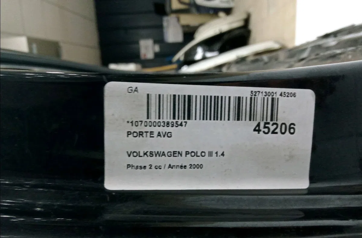 Porte avant gauche Volkswagen POLO (6N2) 1.4 tdi (1999-2001) 5 portes occasion
