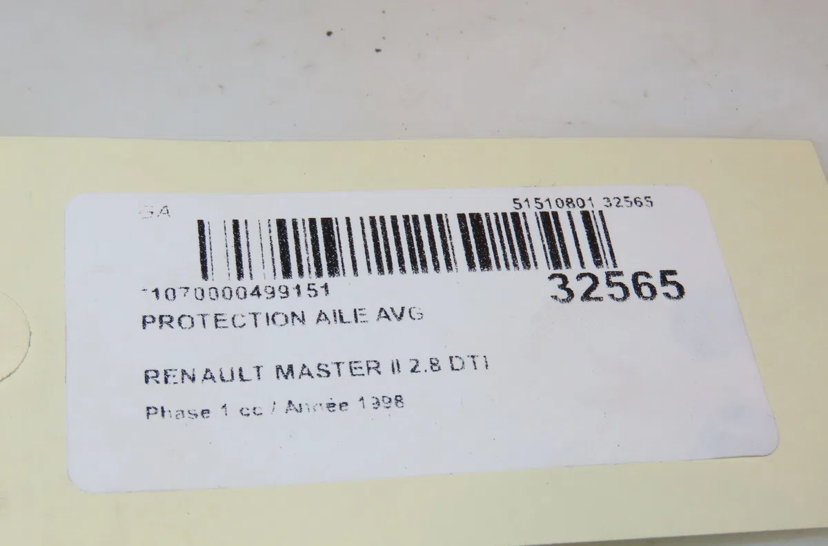 Protection aile avg Renault MASTER II Camionnette (FD) 2.8 dti (1998-2001) occasion