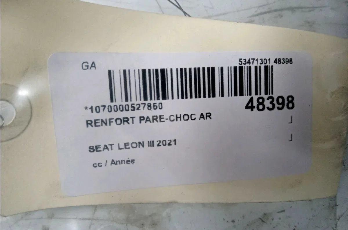 Renfort pare-choc arrière Seat LEON (KL1) 1.5 etsi (2019) occasion