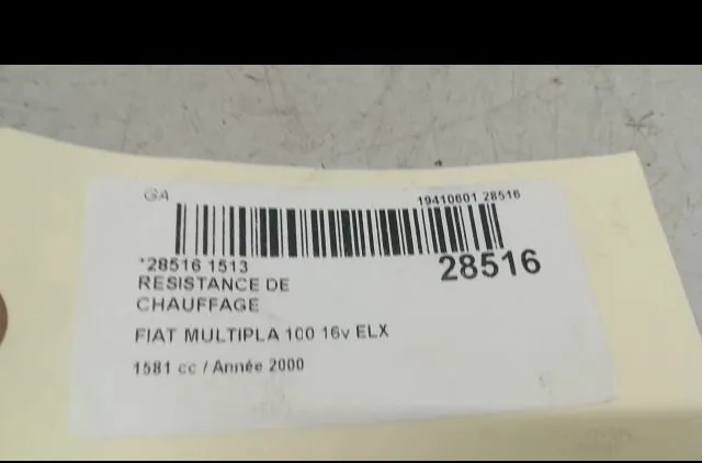 Resistance de chauffage FIAT MULTIPLA 2000 occasion