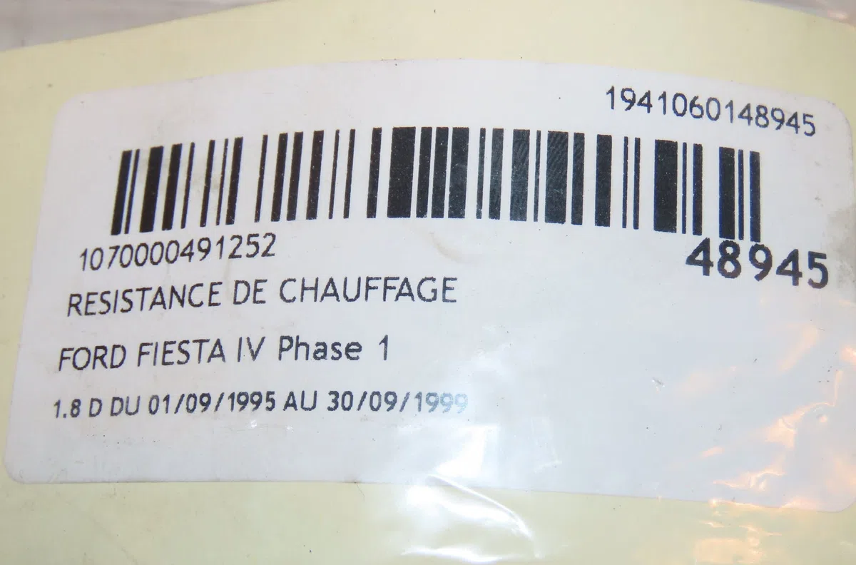 Resistance de chauffage FORD FIESTA IV 1998 occasion