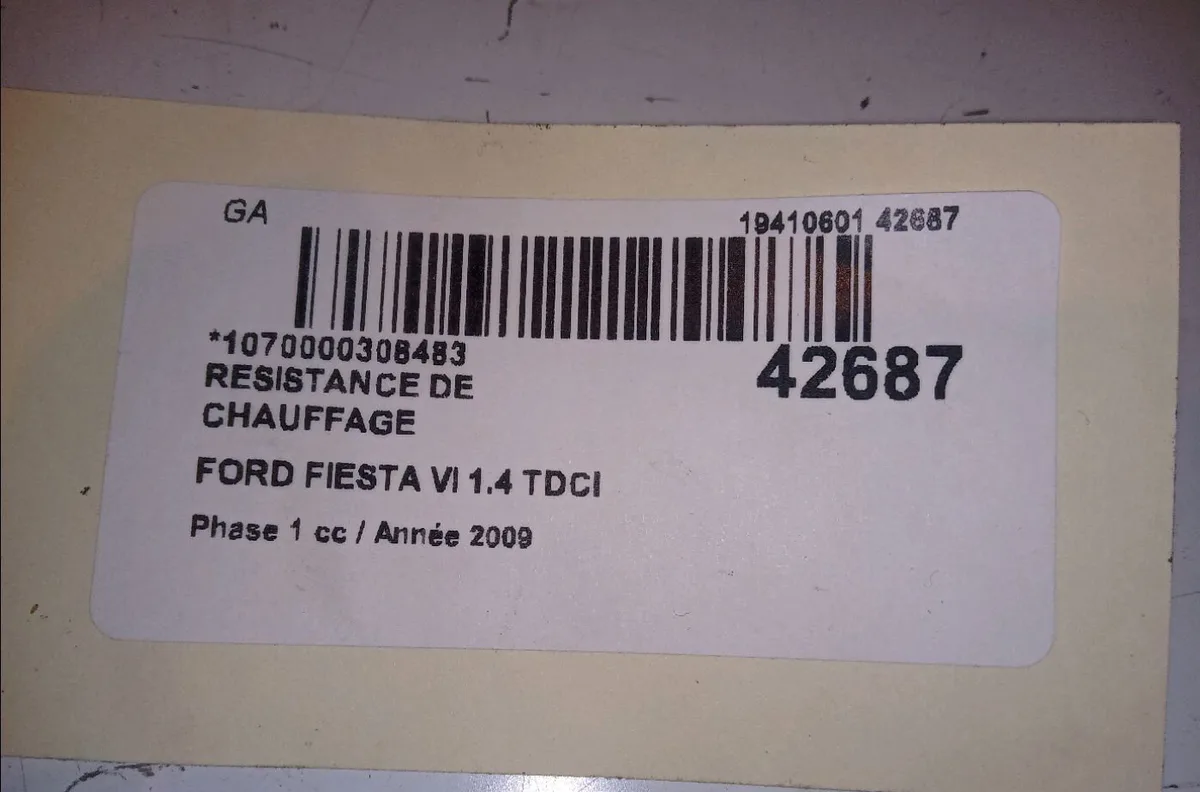 Resistance de chauffage Ford FIESTA VI (CB1, CCN) 1.4 tdci (2010-2012) 3 portes occasion