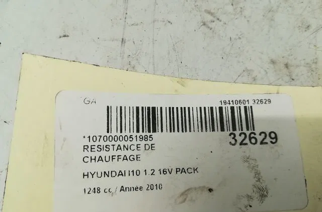 Resistance de chauffage Hyundai I10 I (PA) 1.2 (2011-2013) occasion