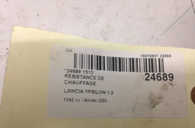 Resistance de chauffage Lancia YPSILON (843_) 1.2 (843.axa1a) (2003-2011) occasion
