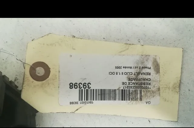 Resistance de chauffage Renault CLIO II (BB_, CB_) 1.5 dci (b-cb07) (2001-2009) 3 portes occasion