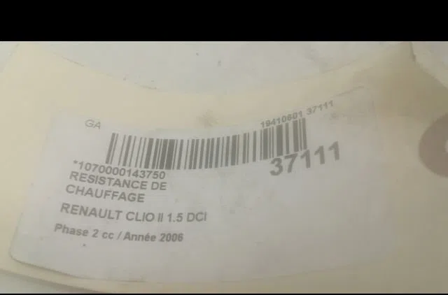 Resistance de chauffage Renault CLIO II (BB_, CB_) 1.5 dci (b-cb3m) (2005-2010) 3 portes occasion