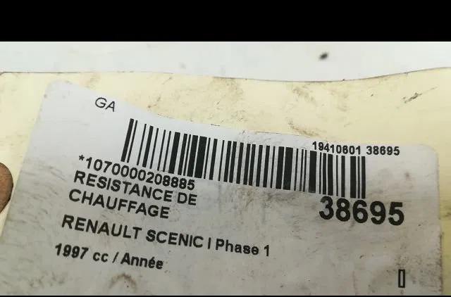 Resistance de chauffage Renault MEGANE Scenic (JA0-1_) 1.9 dt (ja0k, ja0y) (1997-1999) occasion