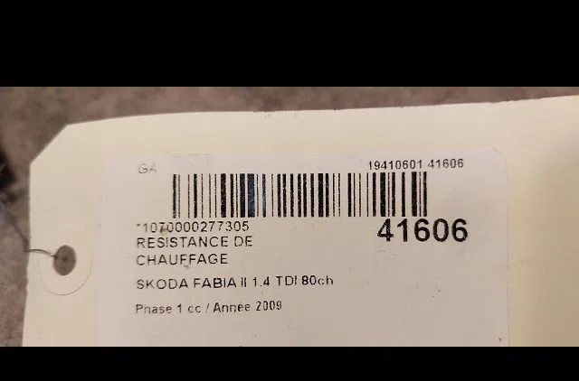 Resistance de chauffage Skoda FABIA II (542) 1.4 tdi (2007-2010) occasion