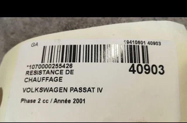 Resistance de chauffage Volkswagen PASSAT B5.5 (3B3) 1.9 tdi (2000-2005) occasion