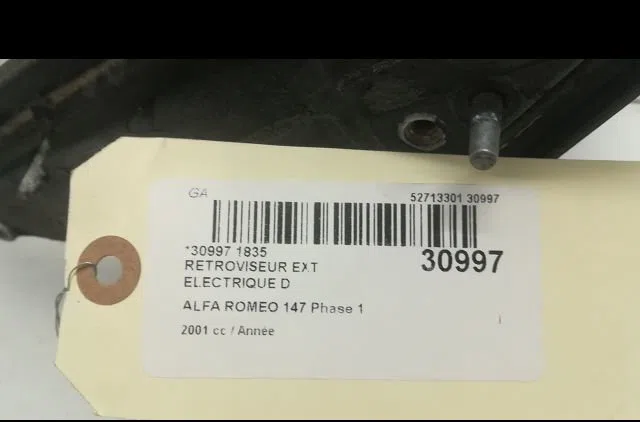 Retroviseur exterieur electrique droit ALFA ROMEO 147 2001 occasion