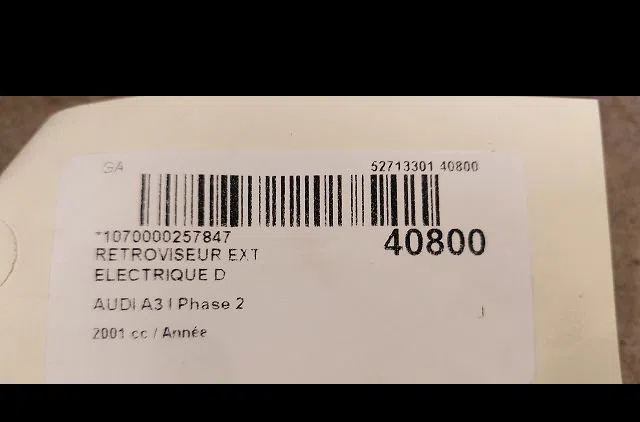 Retroviseur exterieur electrique droit Audi A3 (8L1) 1.8 t (1996-2003) occasion
