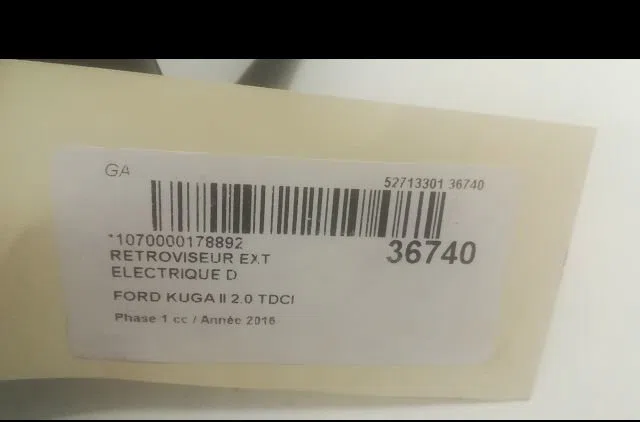 Retroviseur exterieur electrique droit Ford KUGA II (DM2) 2.0 tdci (2013-2014) occasion