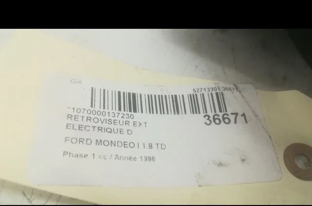 Retroviseur exterieur electrique droit Ford MONDEO I (GBP) 1.8 td (1993-1996) occasion
