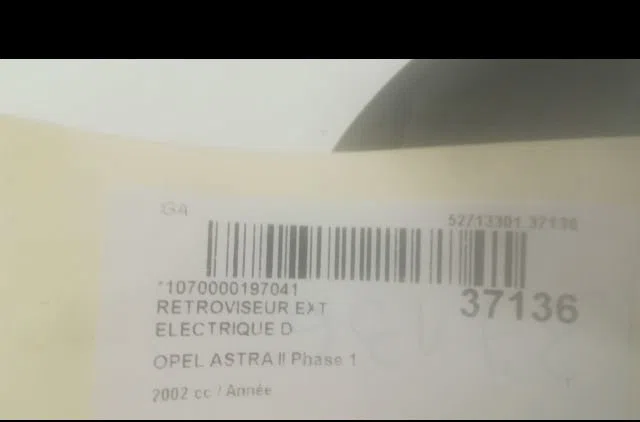 Retroviseur exterieur electrique droit OPEL ASTRA II 2002 occasion