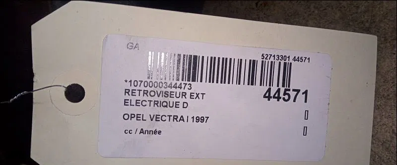 Retroviseur exterieur electrique droit Opel VECTRA B 3-5 portes (J96) 2.0 i 16v (f68) (1995-2000) occasion