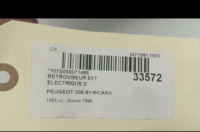 Retroviseur exterieur electrique droit Peugeot 306 Break (7E, N3, N5) 1.9 td (1997-2002) occasion