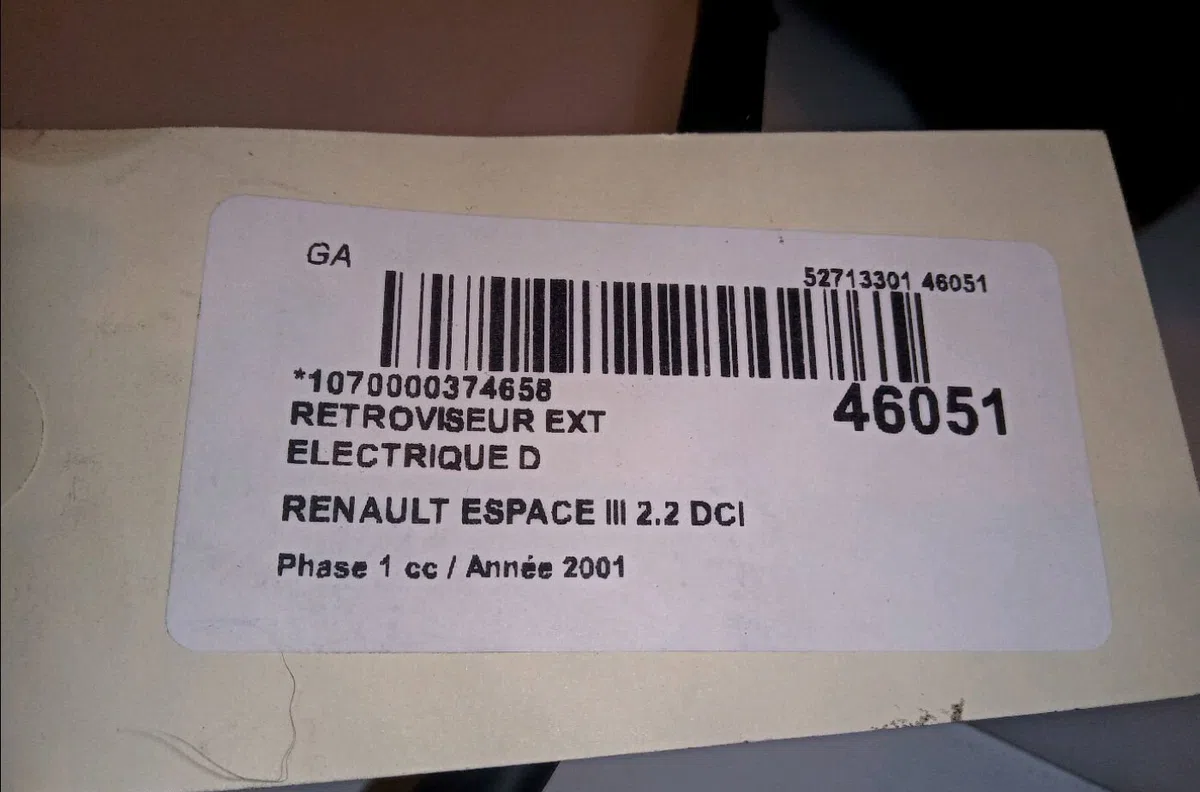Retroviseur exterieur electrique droit Renault ESPACE III (JE0_) 2.2 dci (je0s) (2000-2002) occasion
