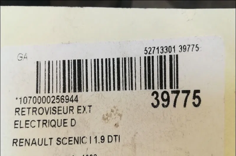 Retroviseur exterieur electrique droit Renault MEGANE Scenic (JA0-1_) 1.9 dti (ja0n) (1997-1999) occasion