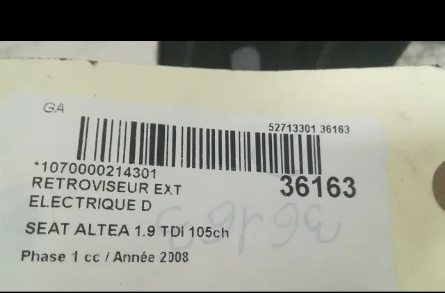Retroviseur exterieur electrique droit Seat ALTEA XL (5P5, 5P8) 1.9 tdi (2006-2010) 5 portes occasion