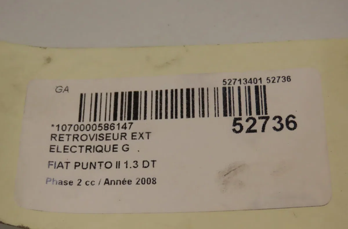 Retroviseur exterieur electrique gauche FIAT PUNTO II 2008 occasion