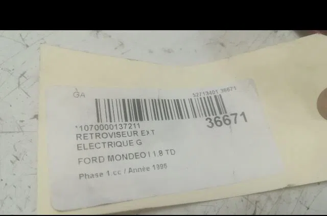 Retroviseur exterieur electrique gauche Ford MONDEO I (GBP) 1.8 td (1993-1996) occasion