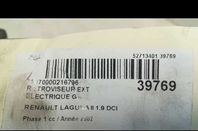 Retroviseur exterieur electrique gauche Renault LAGUNA II (BG0-1_) 1.9 dci (2001-2007) occasion