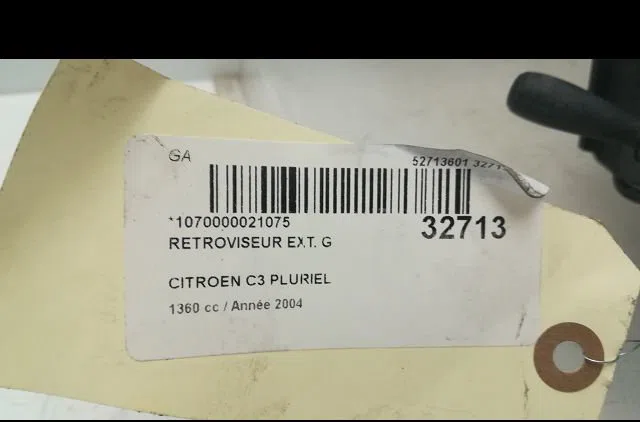 Retroviseur exterieur gauche Citroen C3 Pluriel (HB_) 1.4 (2003) occasion
