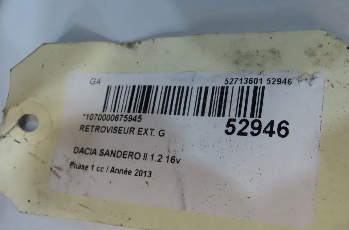 Retroviseur exterieur gauche Dacia SANDERO II 1.2 (2012) occasion