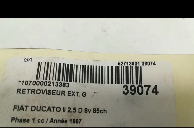 Retroviseur exterieur gauche Fiat DUCATO Camionnette (230_) 2.5 d (1994-2002) occasion
