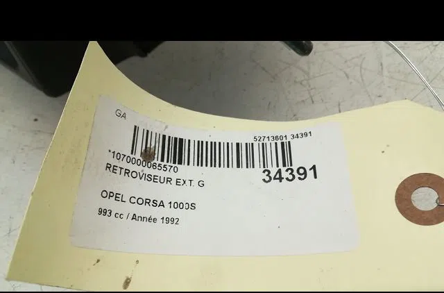 Retroviseur exterieur gauche OPEL CORSA I 1992 occasion
